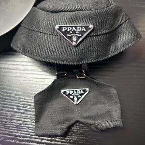 Black Bucket Hat and Shorts Set